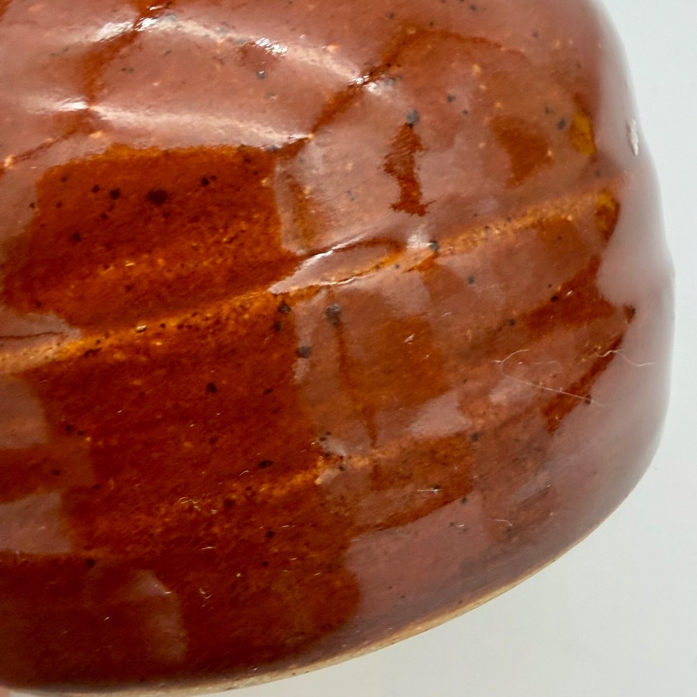 B Carroll Studio Pottery Weed Pot Vase Rust Brown Drip Glaze Ceramic Signed - Picture 5 of 11
